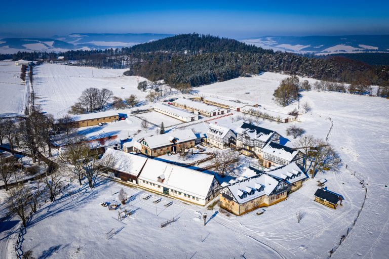 Winteransicht Ferienhof Domäne Groschwitz