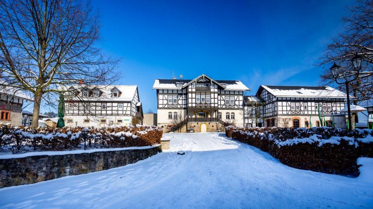 Winteransicht Ferienhof Domäne Groschwitz